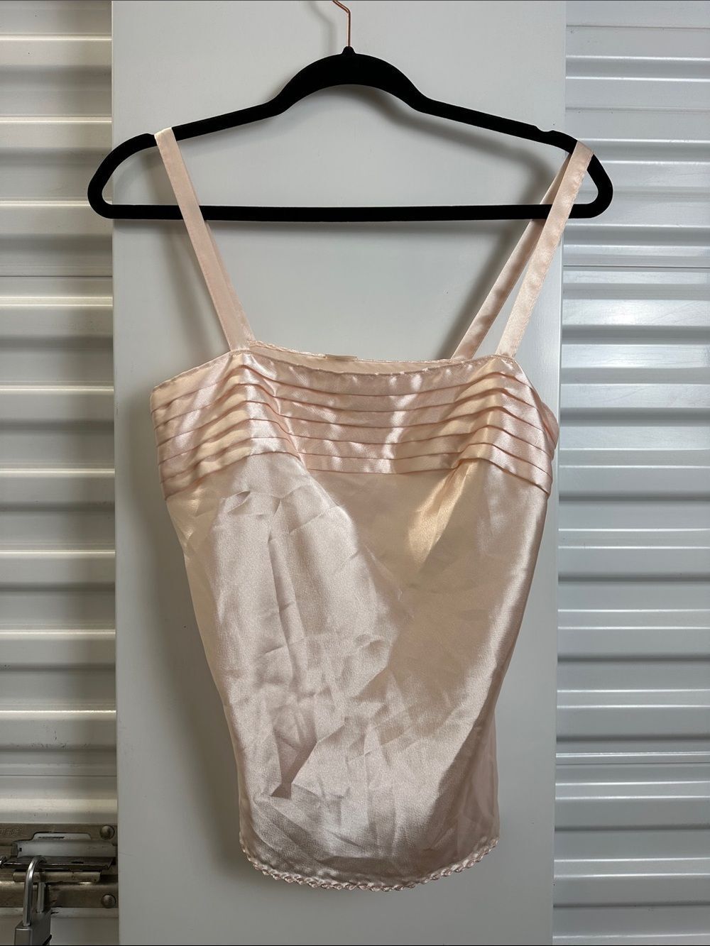DELICATES Silky Pleated Cami Top - Blush